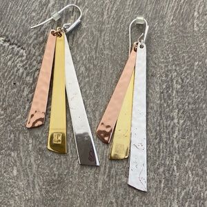 RLM tricolored bronze earrings